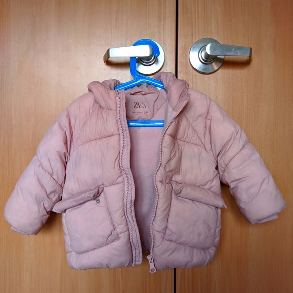 Zara Jackets & Coats Zara Baby Girls Puffer Jacket With Hood 824mo